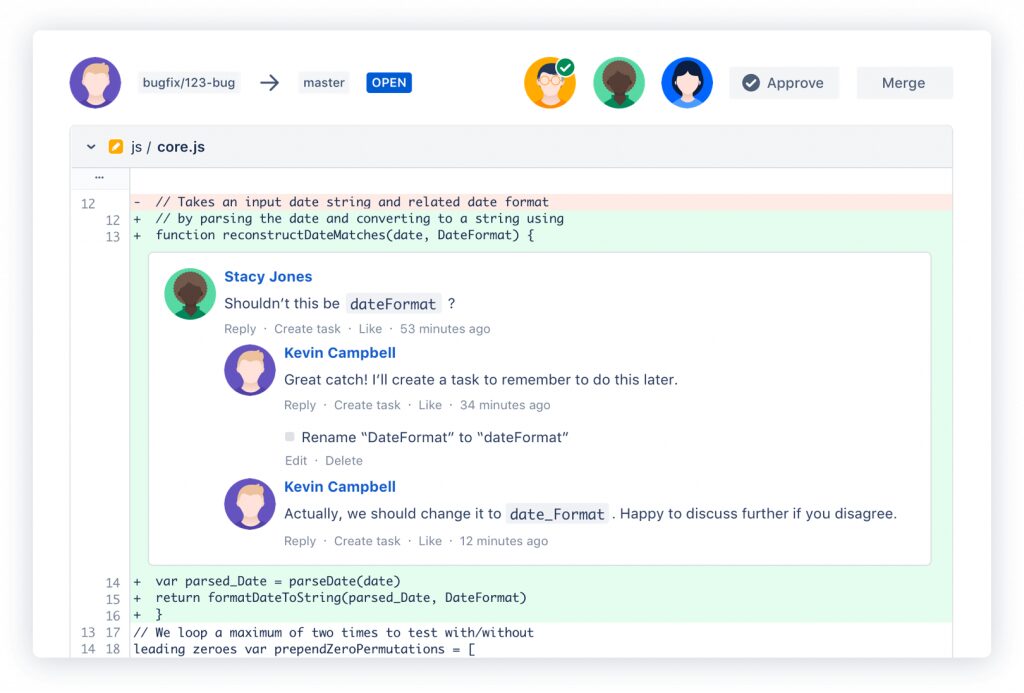 Atlassian Bitbucket - Git Versionskontrolle - top integriert 21 Inline-Kommentare in Atlassian Bitbucket