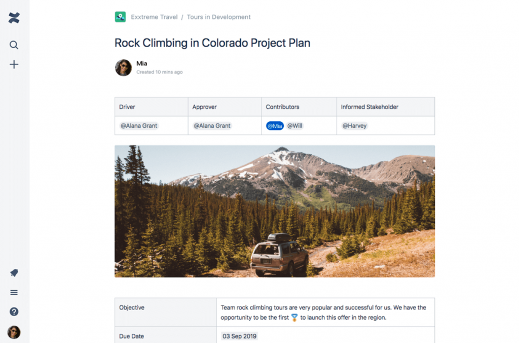 Confluence Template: Projektplan