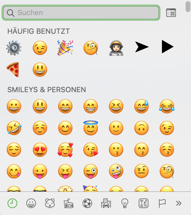 Emoji Menu on Mac