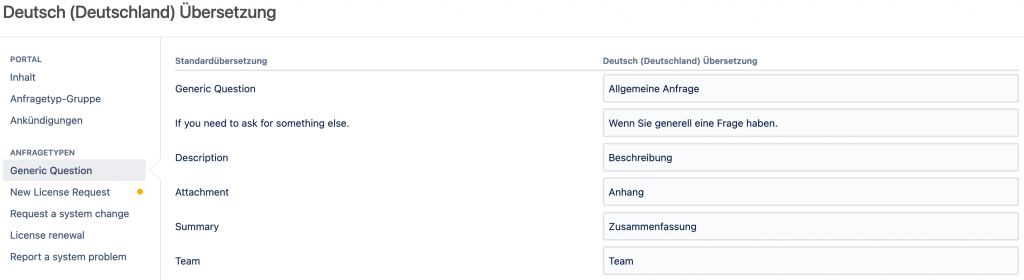 Mehrsprachigkeit in Jira Service Management