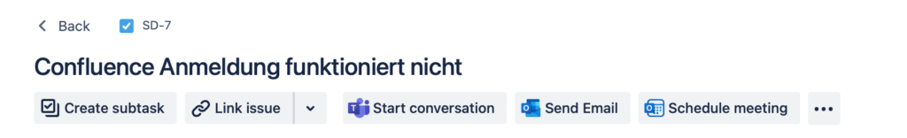 Schaltflächen in Jira