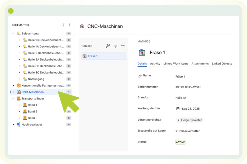 Screenshot von Jira Service Management im Industrie-Kontext